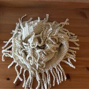 Handcrafted Cream Acrylic Scarf